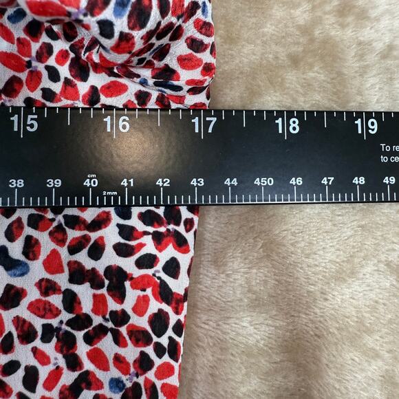 Reiss Anush Red Black White Abstract Print Dress Vintage Look Women’s | Size 4 - Picture 14 of 14